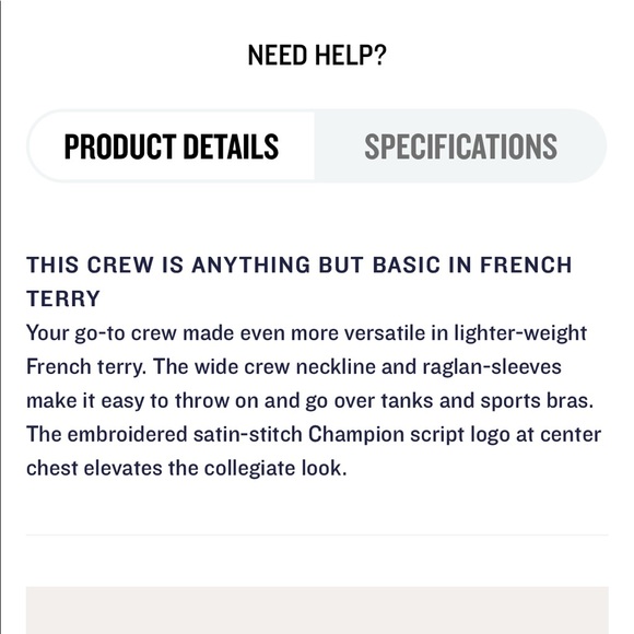 NEW • Champion • Campus French Terry Crew Sweatshi - Picture 4 of 8